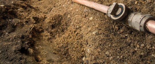 plumbing in the ground