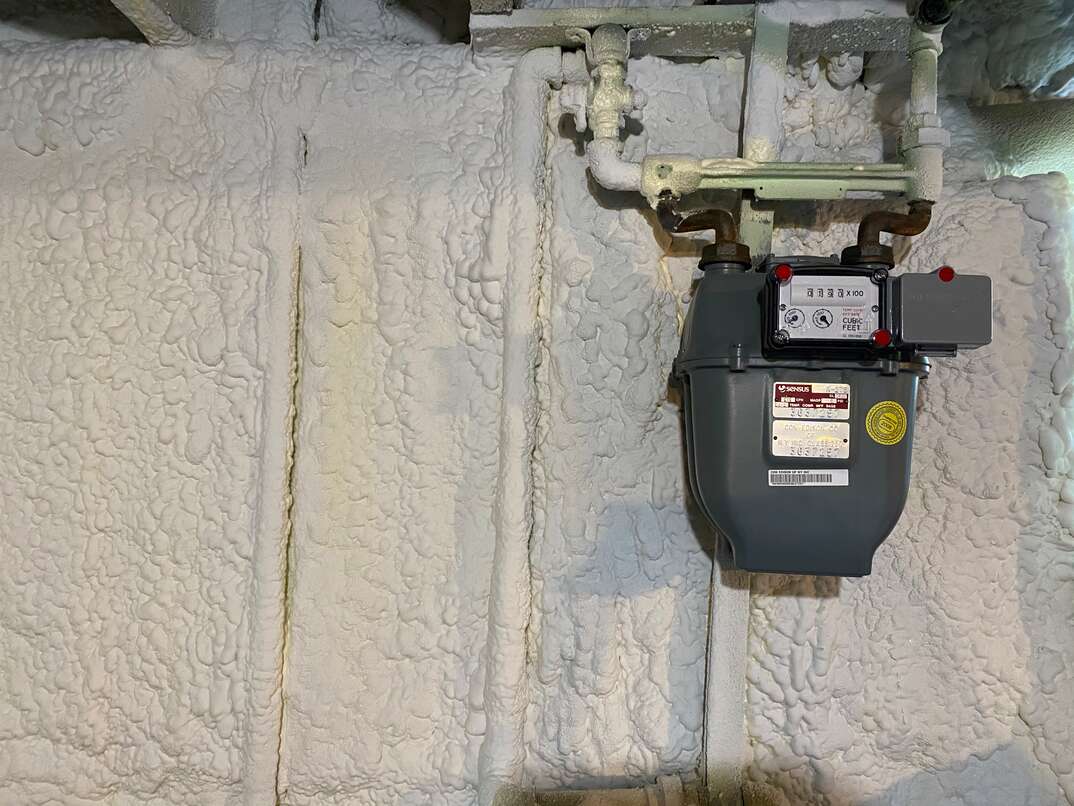 Gas meter in basement