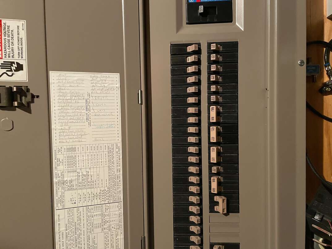 electrical circuit panel with switches
