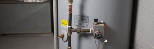 close up of a water heater