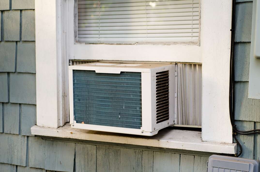 windows unit Air Conditioner in window from the outside