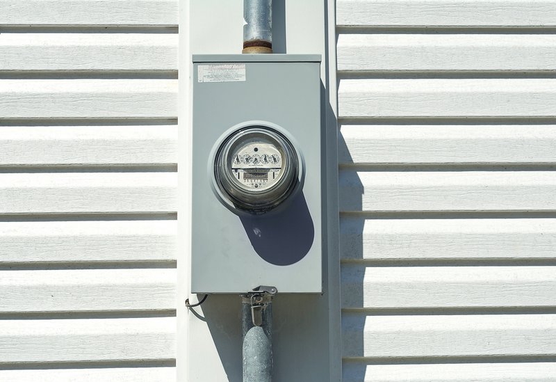 exterior electric meter on wall