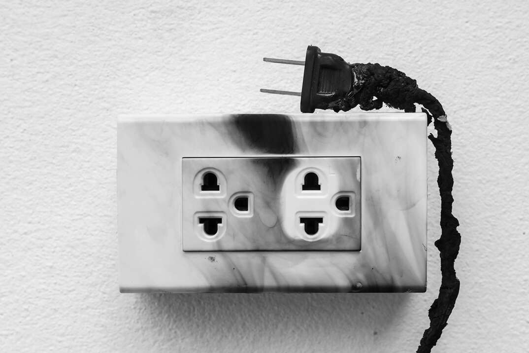 smoke damaged outlet