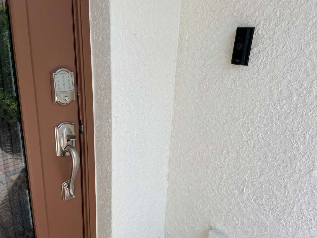 smart front door and keypad lock