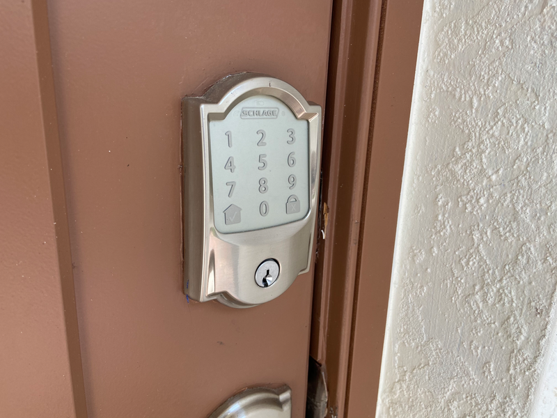 smart front door and keypad lock