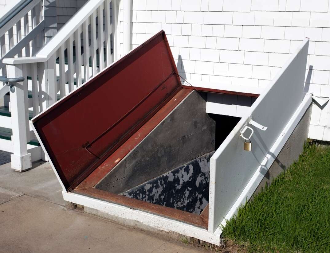 a residential basement storm shelter