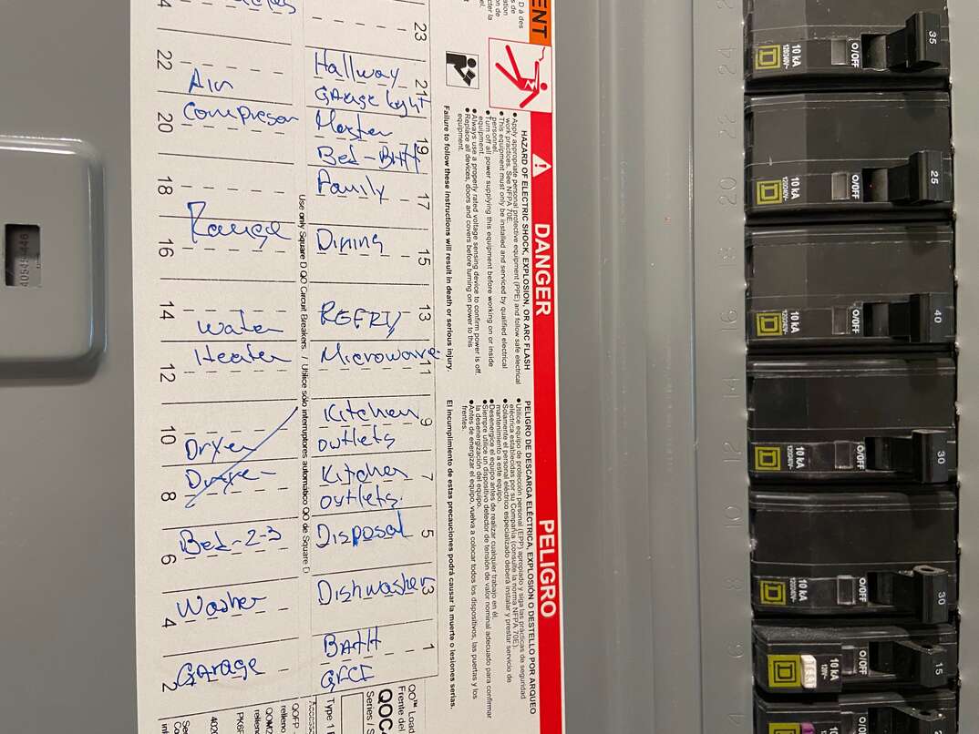 electrical circuit panel with switches