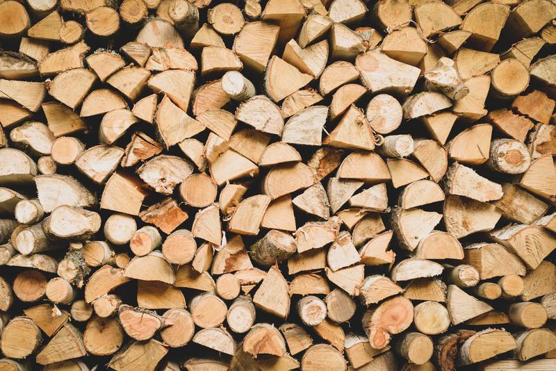 birch firewood background