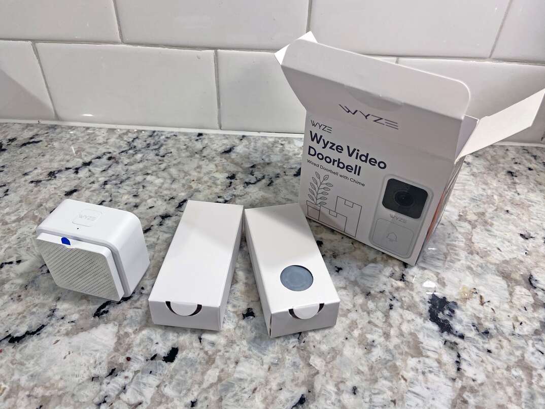 step-by-step guide to installing a Wyze video doorbell on a residential home.