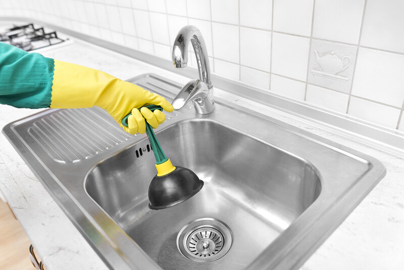 Clean the sinks outflow. Hands and pump.