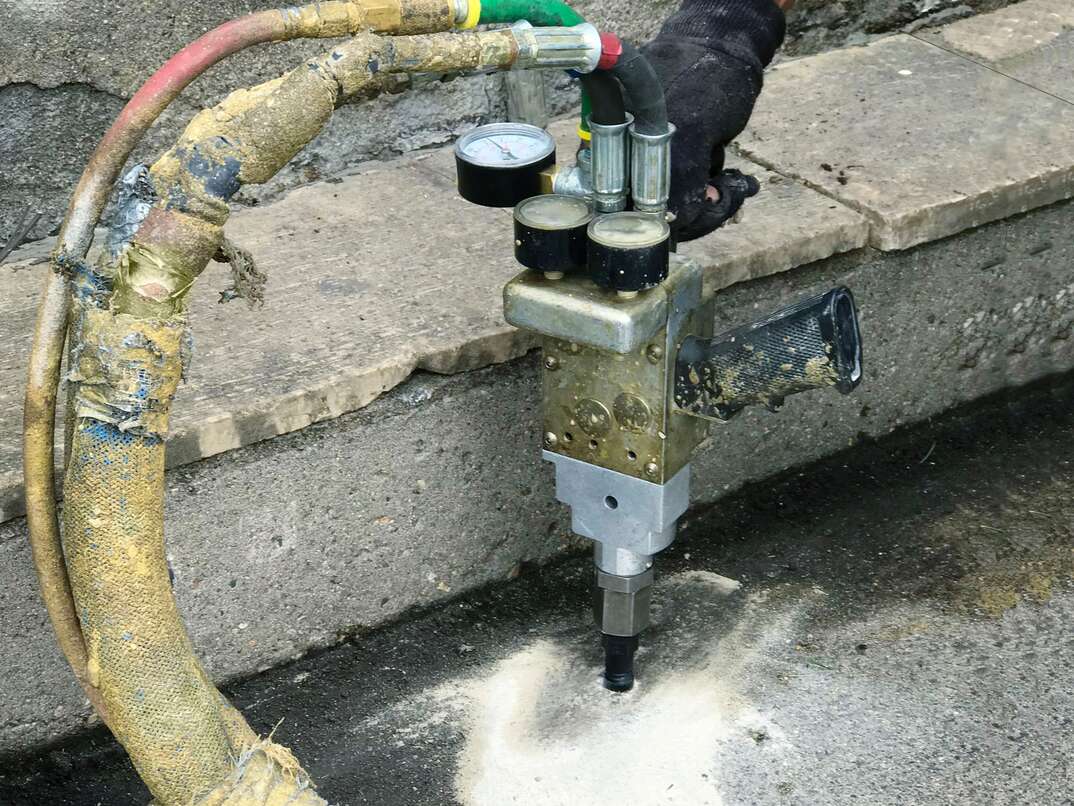 Mudjacking Foam Injection Repair for Concrete Cement Sidewalk