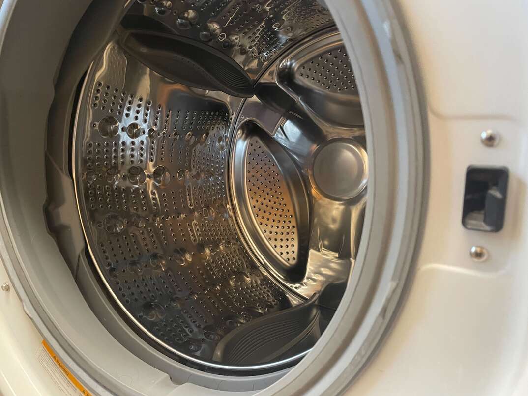 inside of a washing machine drum
