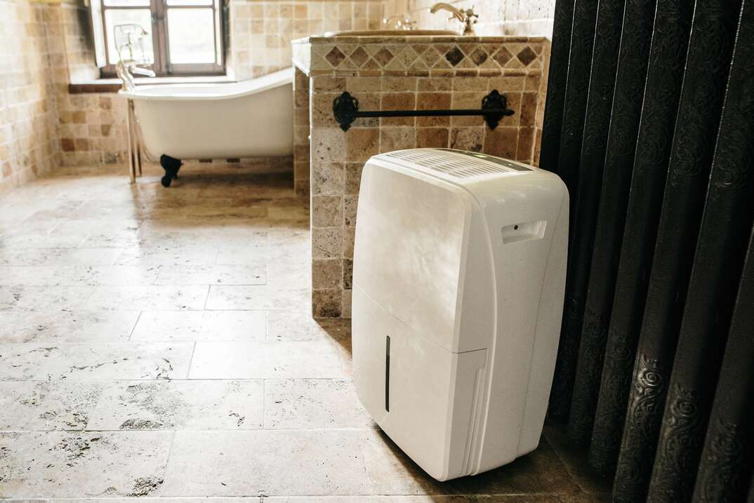 Dehumidifier in a bathroom