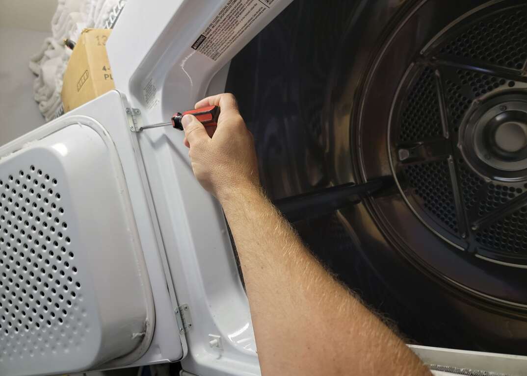 Open washer dryer door