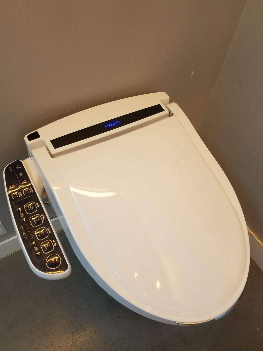 japanese toilet with lid closed