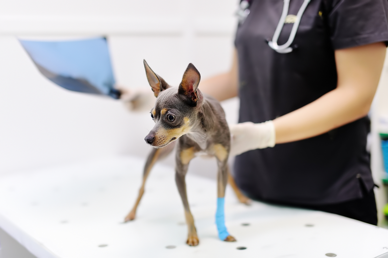 The cat in vet's for a health check.