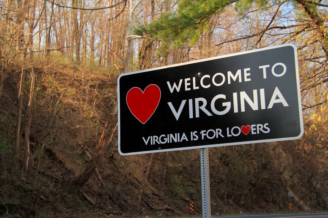 Virginia Welcome Sign