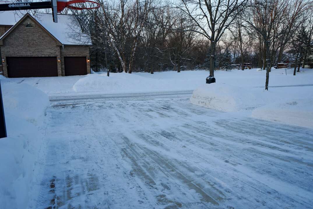 shoveled driveway