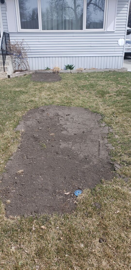 lawn after sewer line replacement