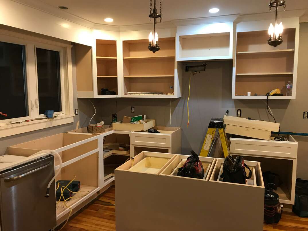 Install Kitchen Cabinets In Dining Room