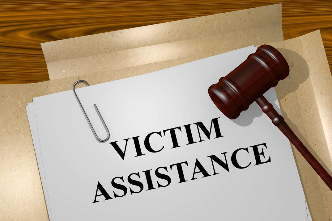 Render illustration of Victim Assistance title on Legal Documents