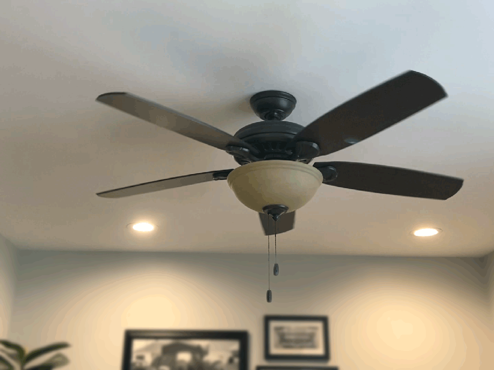 looping video of a spinning ceiling fan