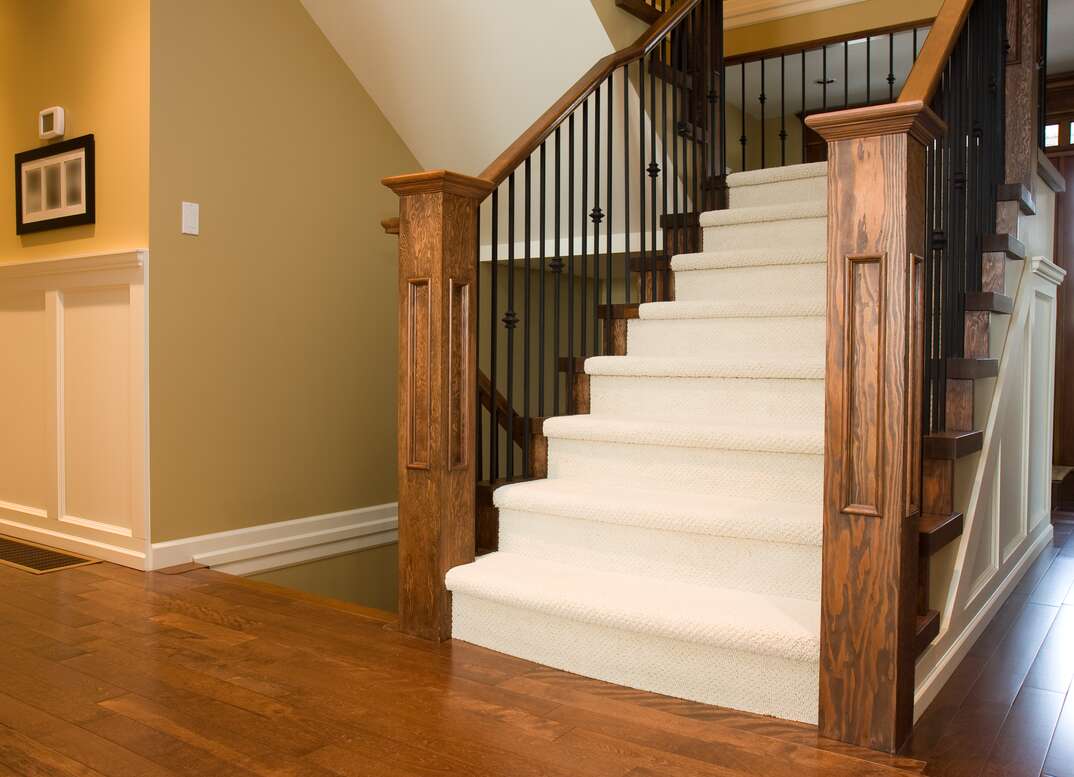 Carpeted Staircase runner in New Home