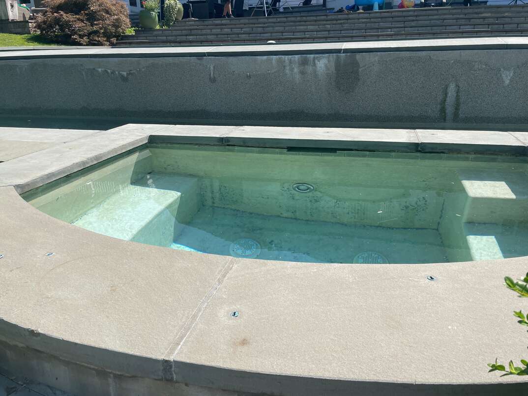 small outdoor decorative wading pool