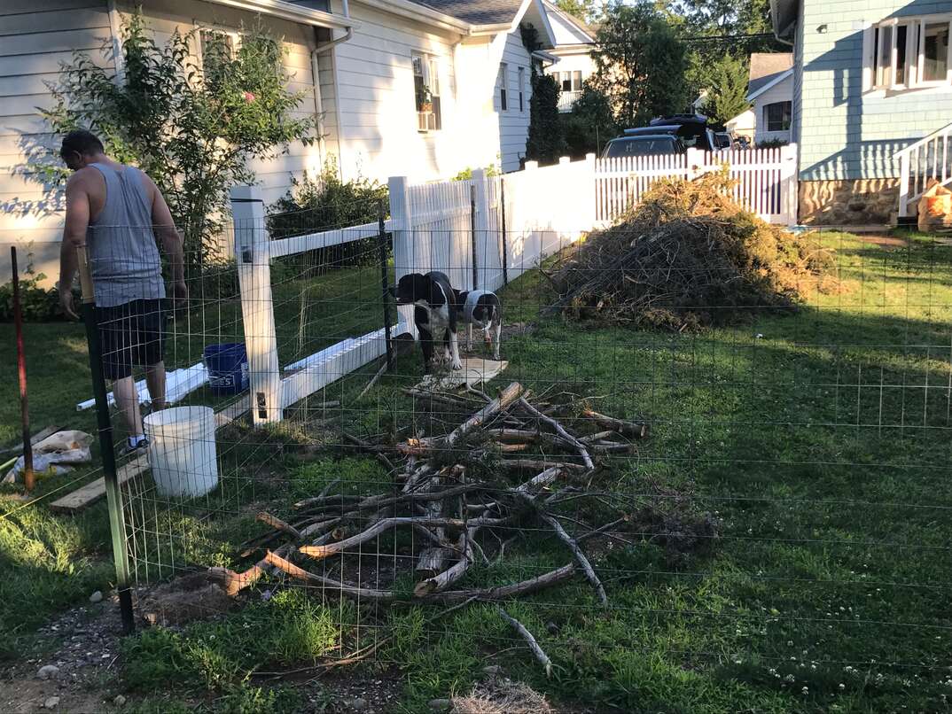 Replacing a temporary fence