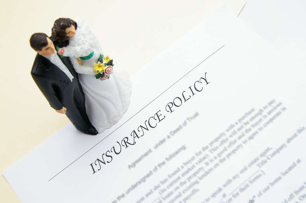 wedding couple and insurance plan