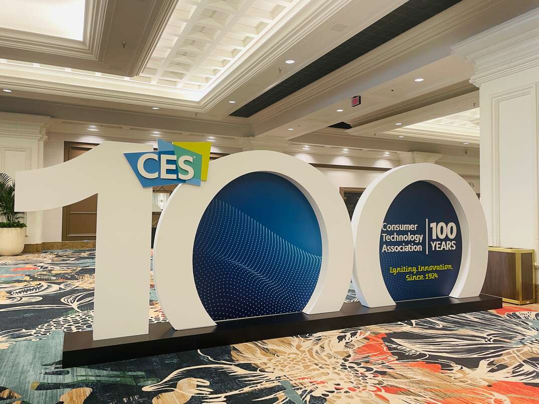 photo of CES 100 sign