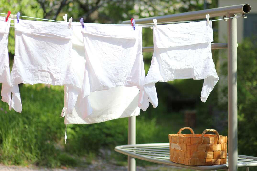 Clothes Line with White Shirts