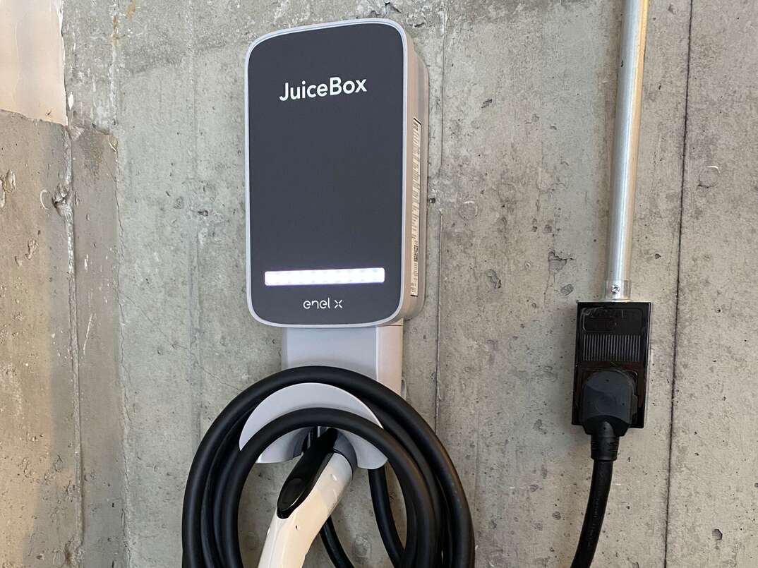 EV  Juice box  charger installed at home