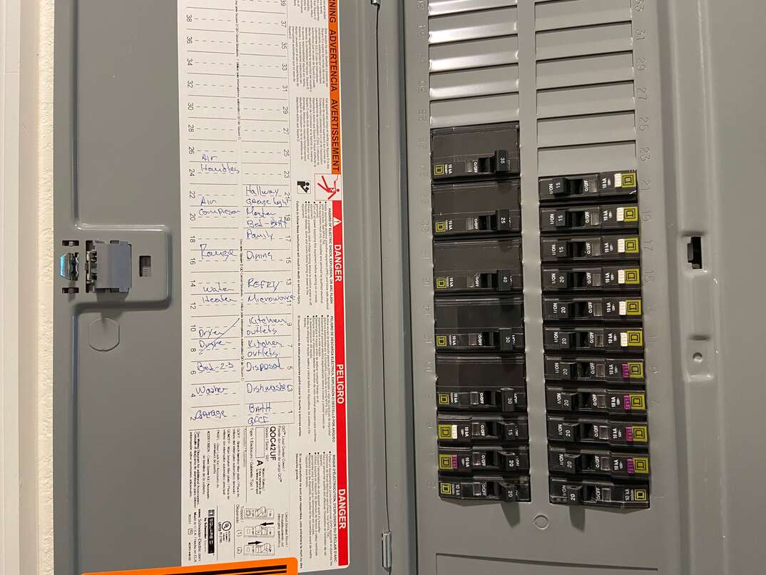 electrical circuit panel with switches