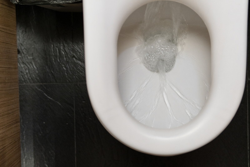Water drained into the toilet bowl After the technician came to repair a toilet. When its did not flush down.