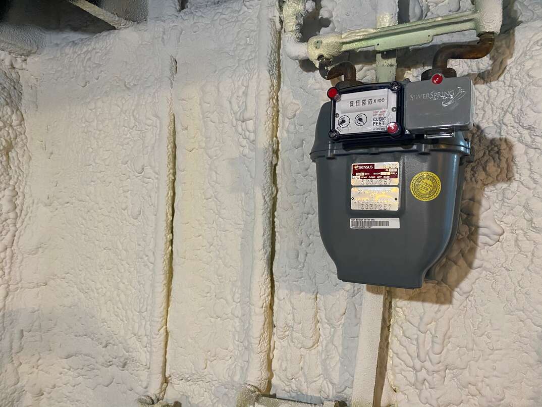 Gas meter in basement