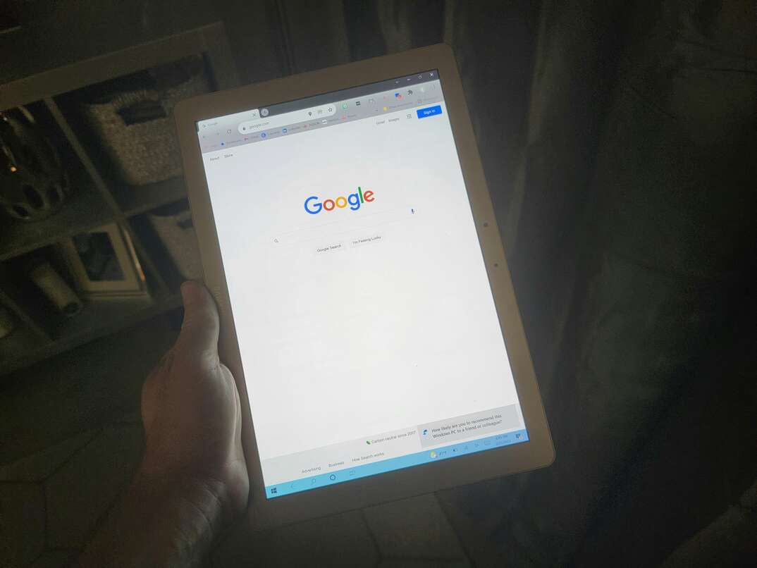 A Samsung brand Google Chrome OS tablet computer