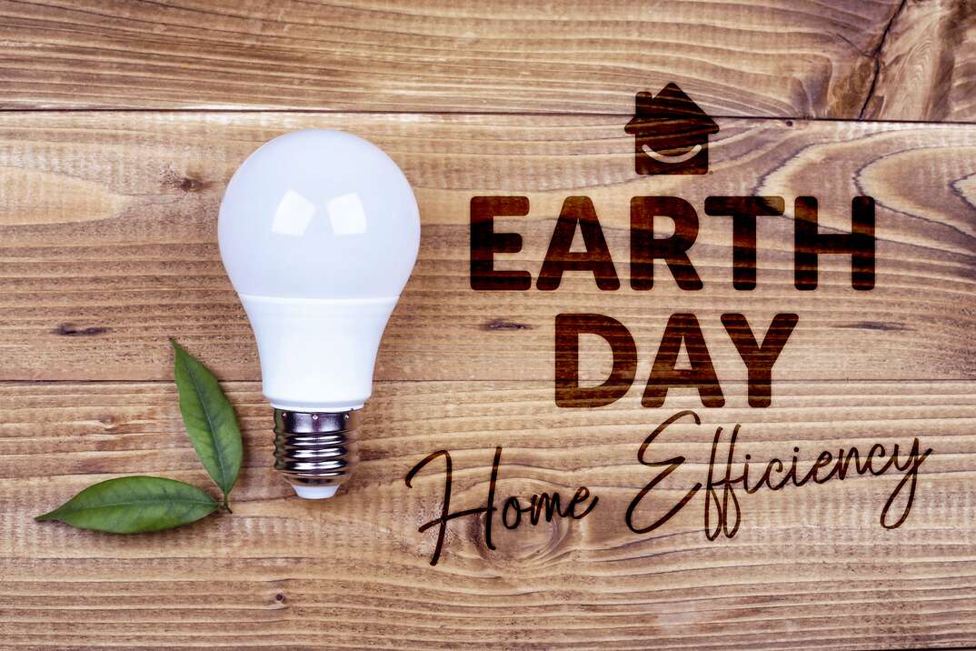 Earth Day Home Efficiency lightbulb