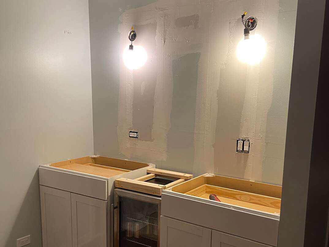 diy kitchen dry bar