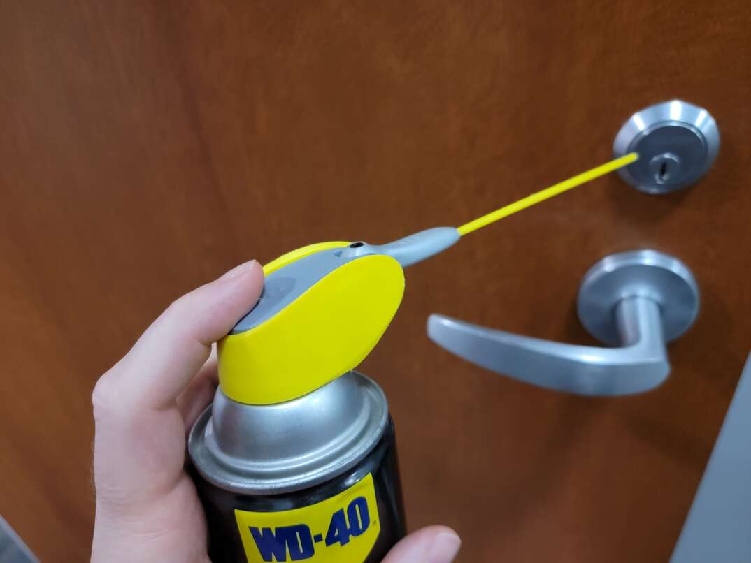 Is it OK to spray WD-40 into locks?