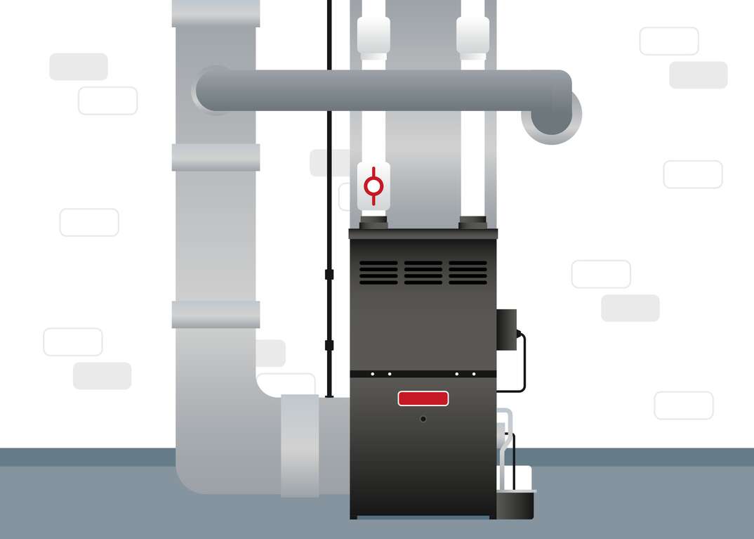 illustration of a gas furnace