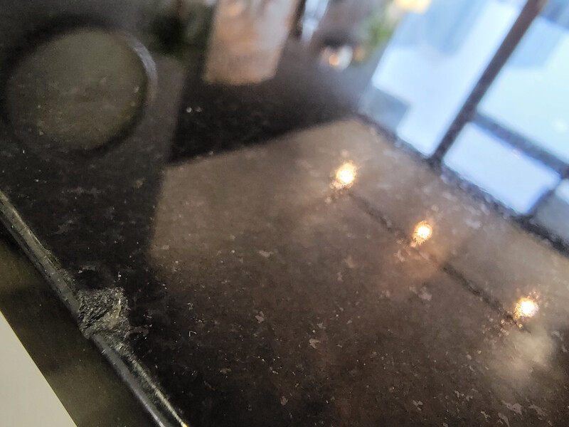 chip in a granite countertop