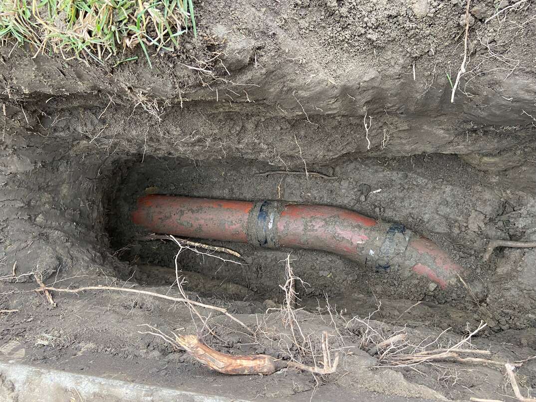 Septic sewer line repair pipe replacement