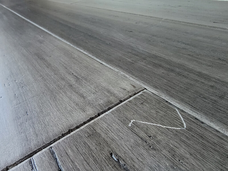 scratch and dent in hardwood floor