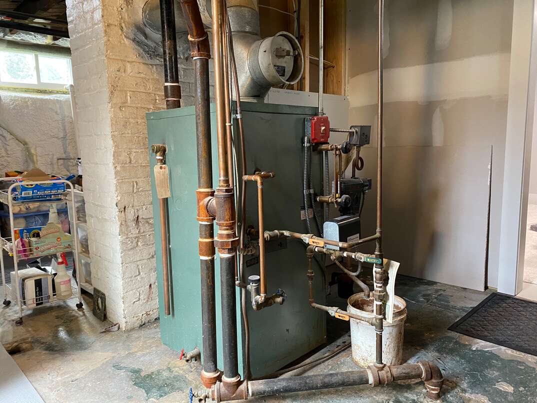 A modern residential boiler system in a historic East coast home