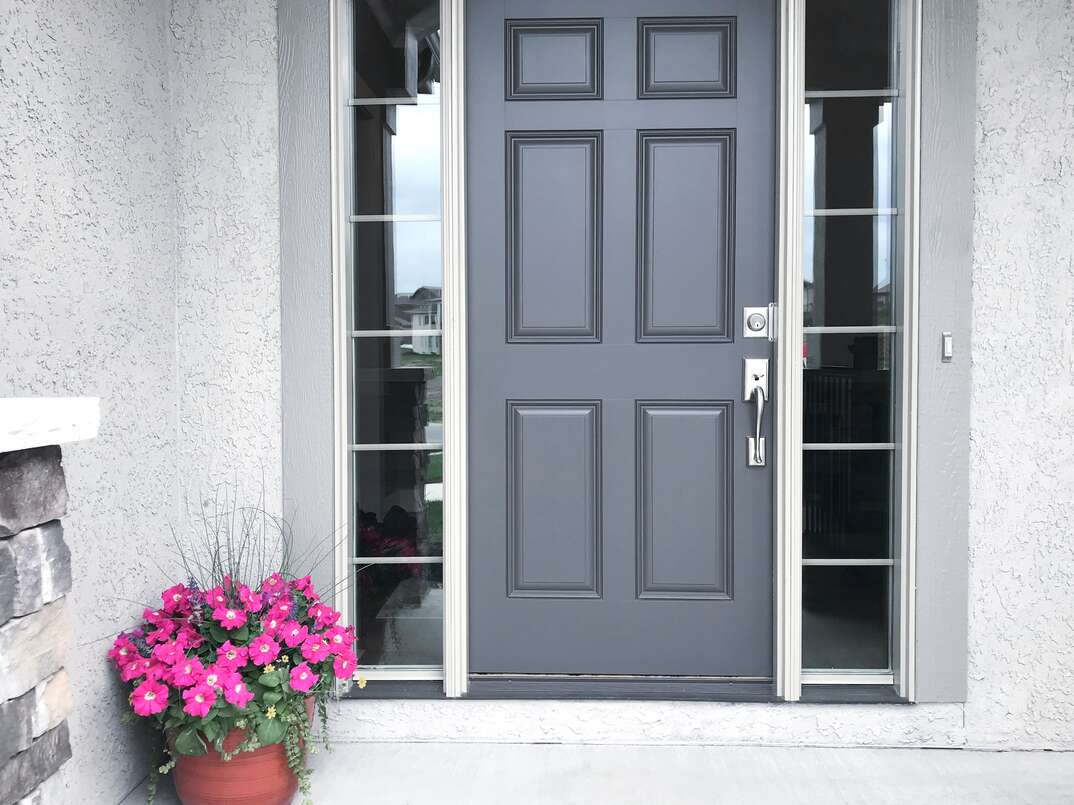 grey front door