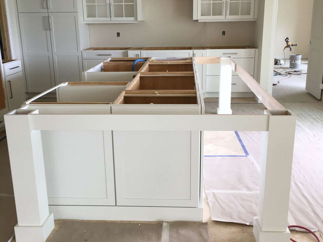 Residential Kitchen Island Under Construction