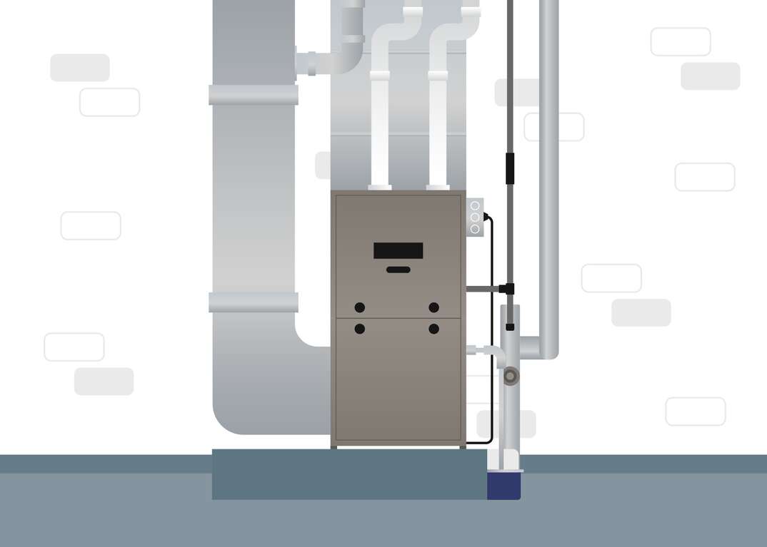 illustration of a propane furnace