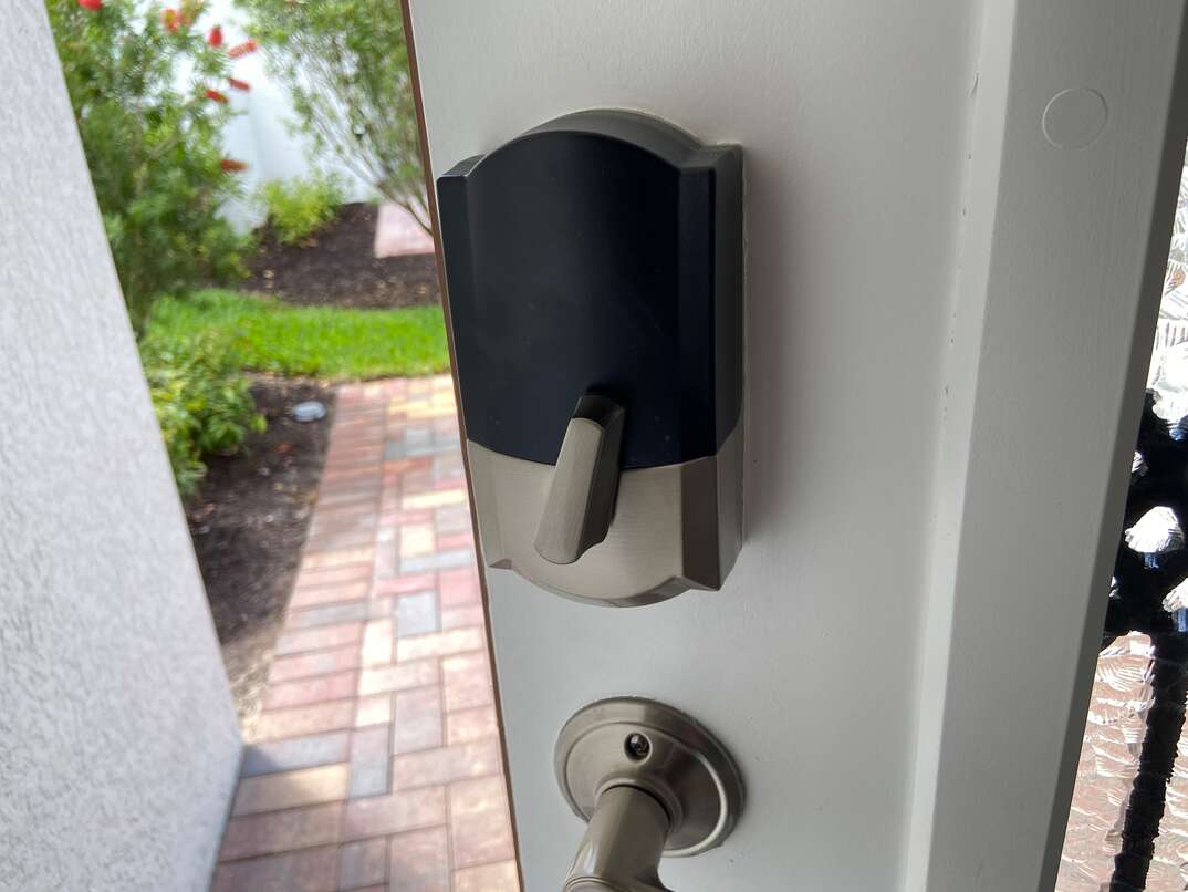 smart front door and keypad lock