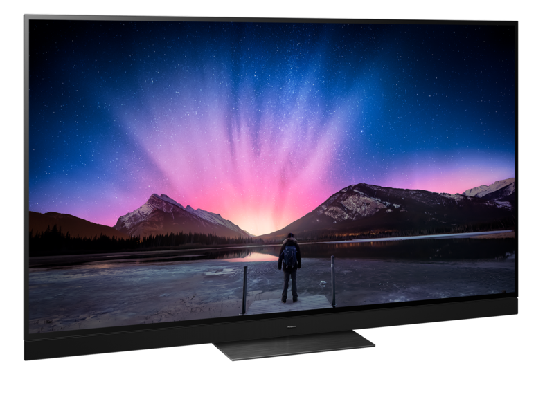 A Panasonic flatscreen TV sits against a white background